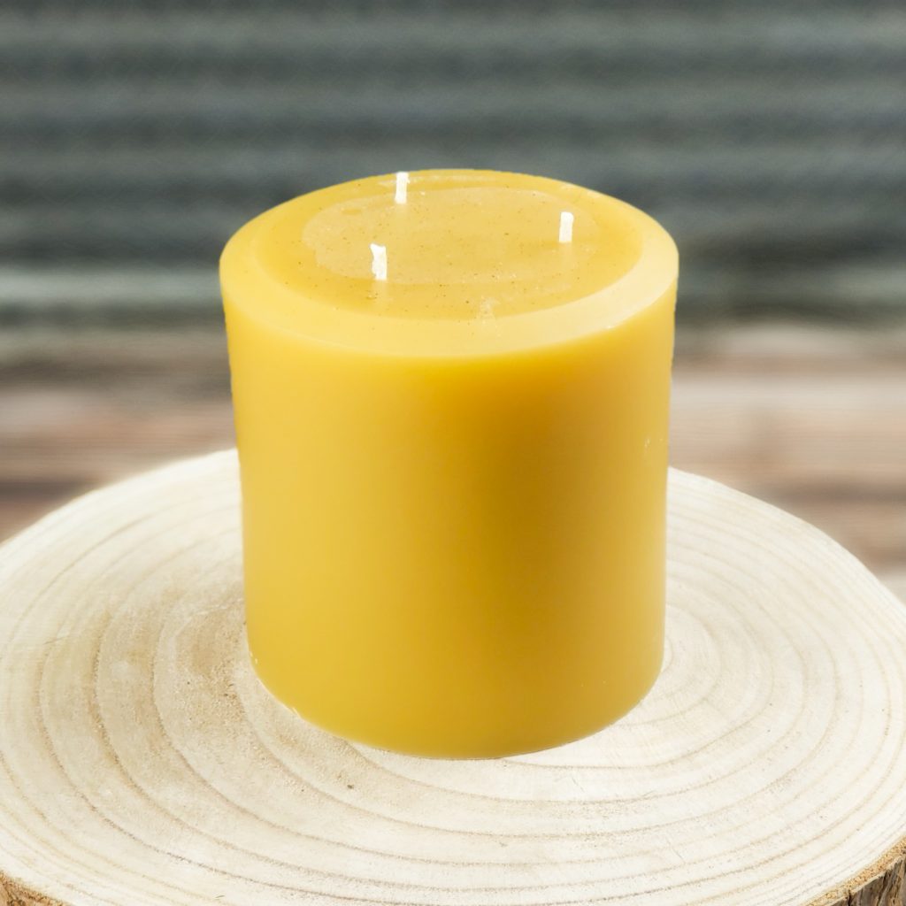 3×3 Pure Beeswax Candle – Lake of the Woods Wax & Soap Co.